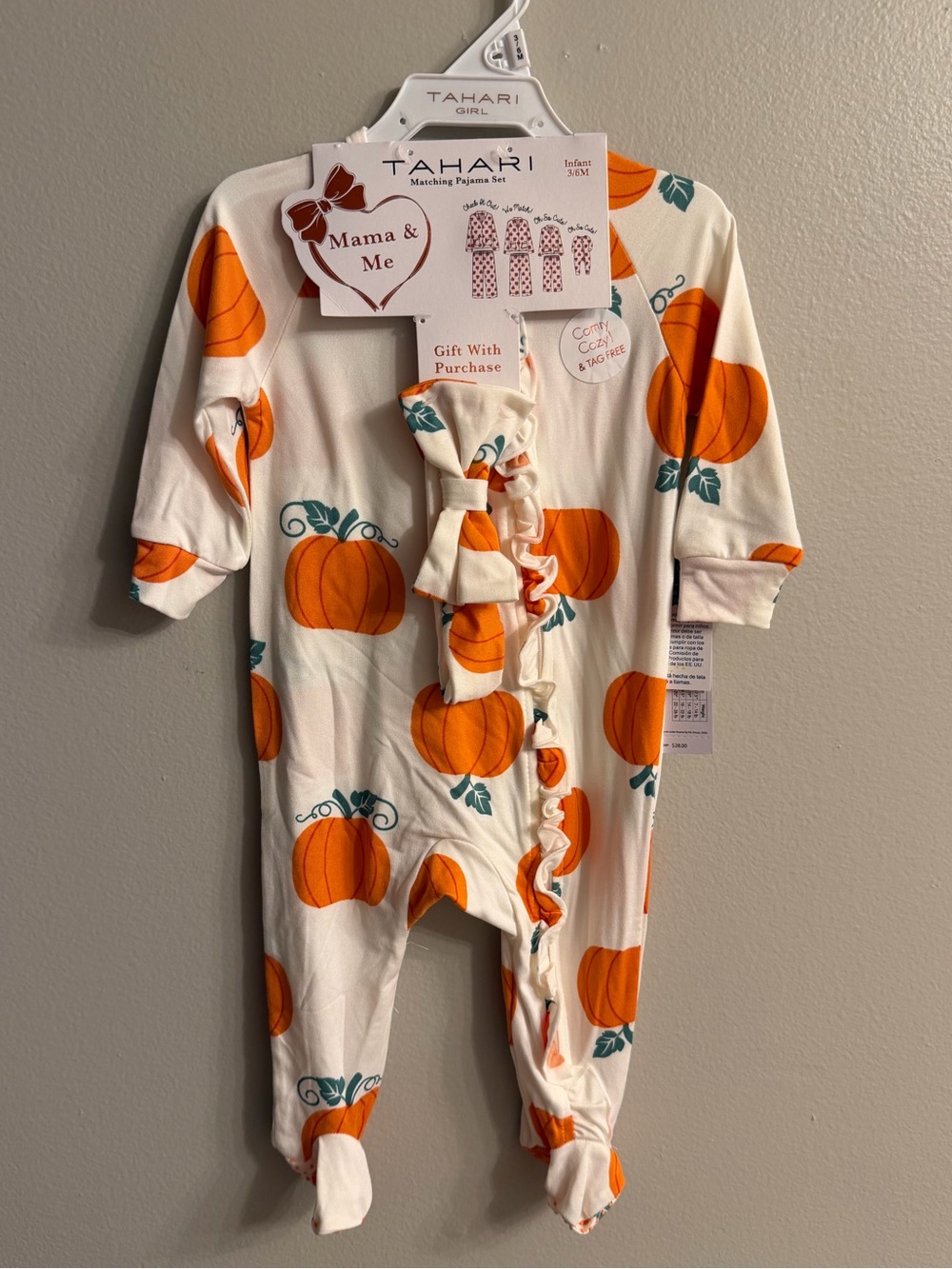 Tahari Pumpkin Sleeper and Headband
